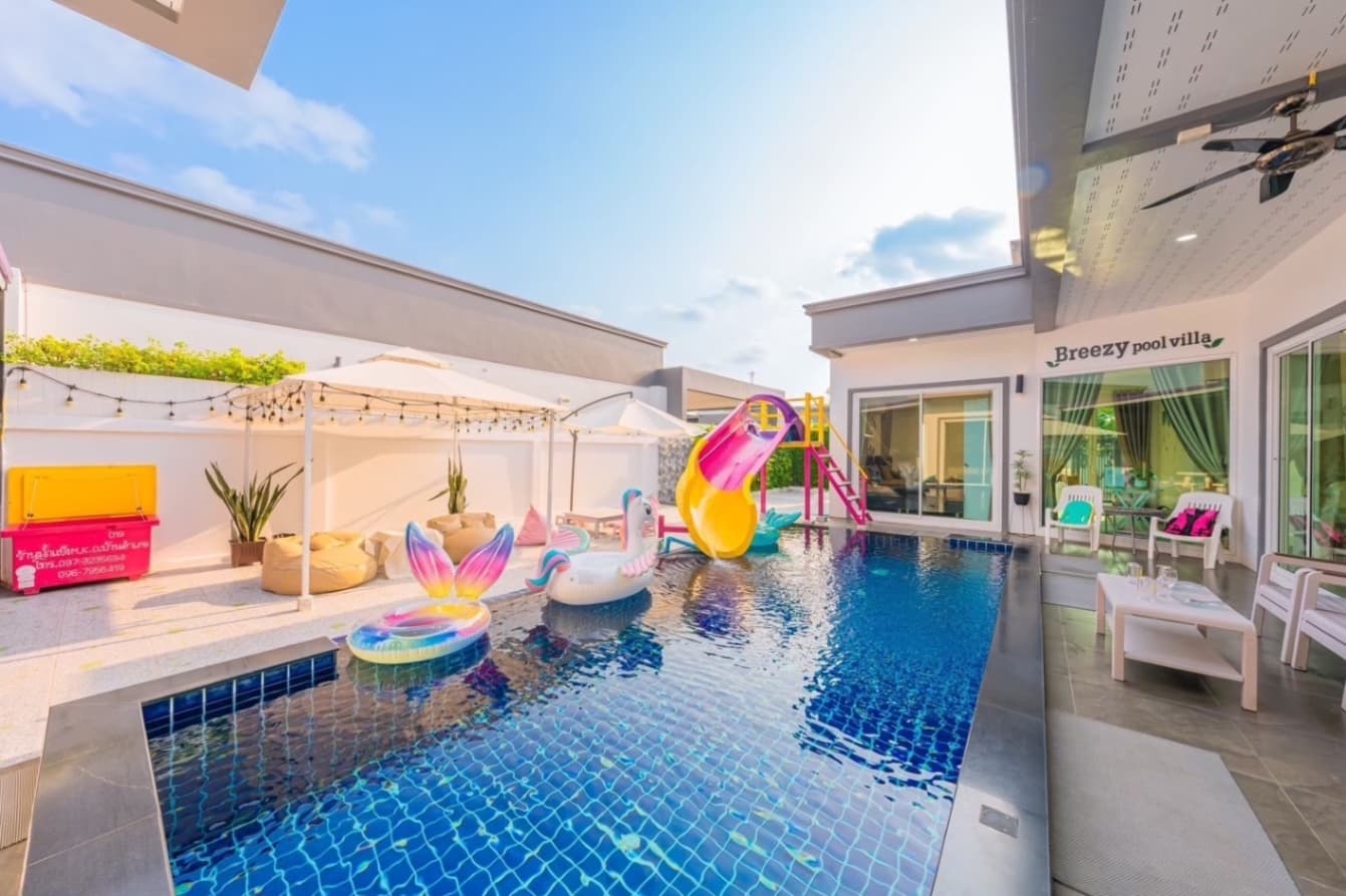 Breezy pool villa บริเวณภายนอก ชลบุรี, จอมเทียน รูปที่ 9