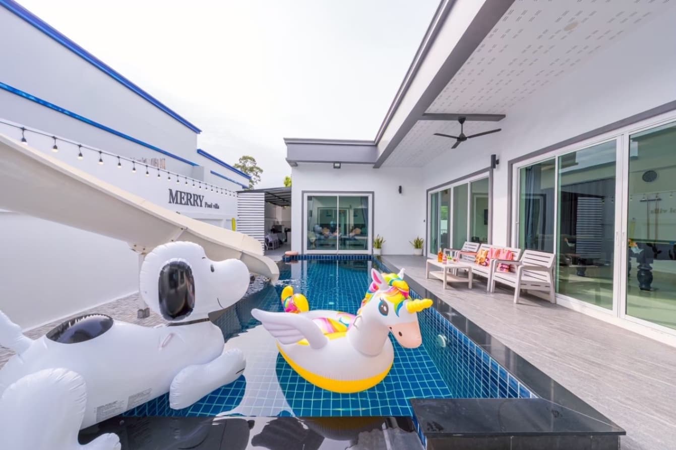 Merry pool villa บริเวณภายนอก ชลบุรี, จอมเทียน รูปที่ 6