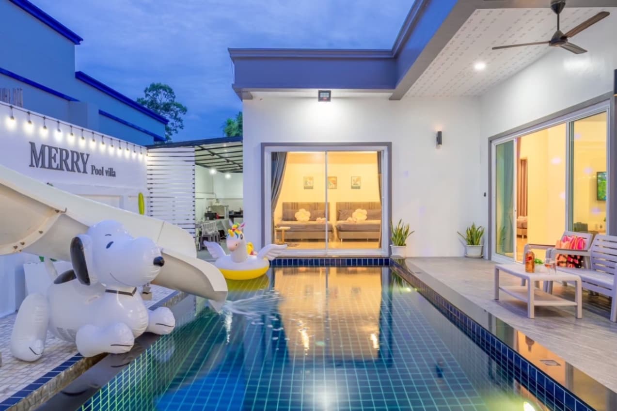 Merry pool villa บริเวณภายนอก ชลบุรี, จอมเทียน รูปที่ 24