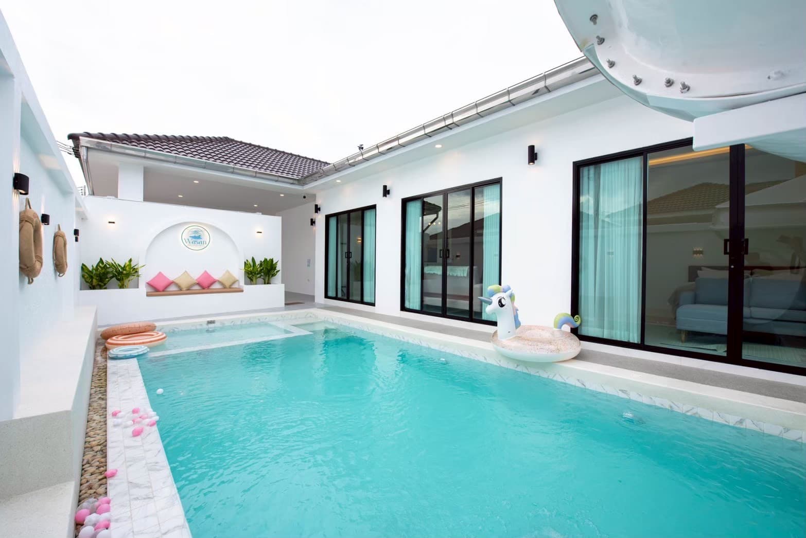 Wasan 1 pool Villa บริเวณภายนอก ชลบุรี, ห้วยใหญ่ รูปที่ 4