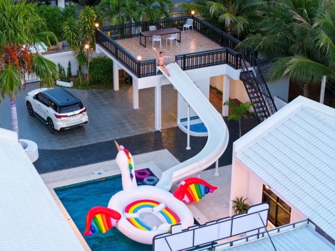 Seattle pool villa บริเวณภายนอก ชลบุรี, ห้วยใหญ่ รูปที่ 4