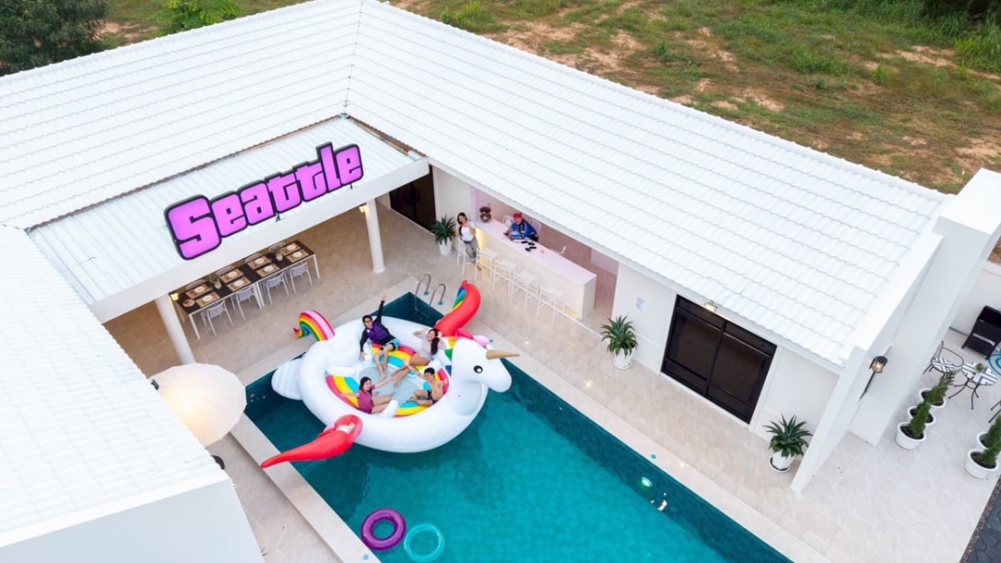 Seattle pool villa บริเวณภายนอก ชลบุรี, ห้วยใหญ่ รูปที่ 8
