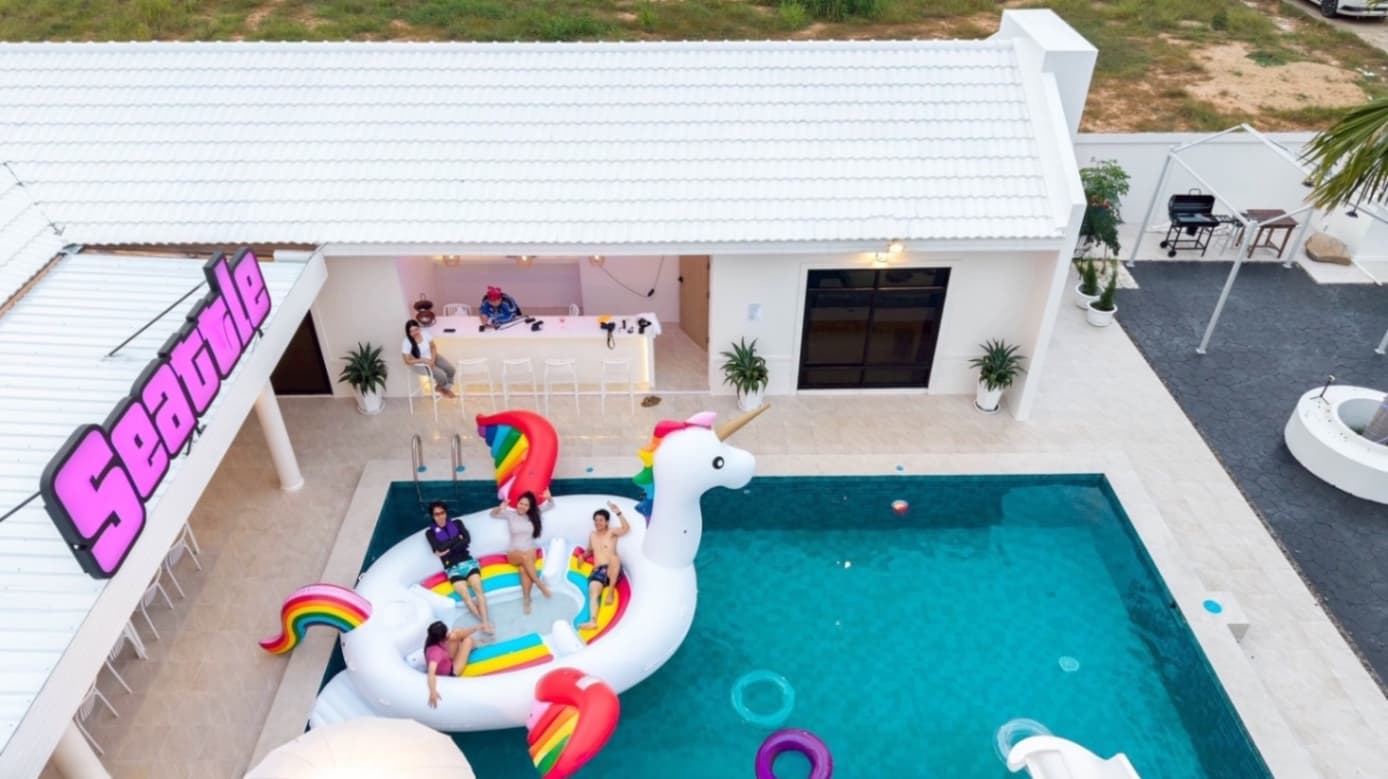 Seattle pool villa บริเวณภายนอก ชลบุรี, ห้วยใหญ่ รูปที่ 9