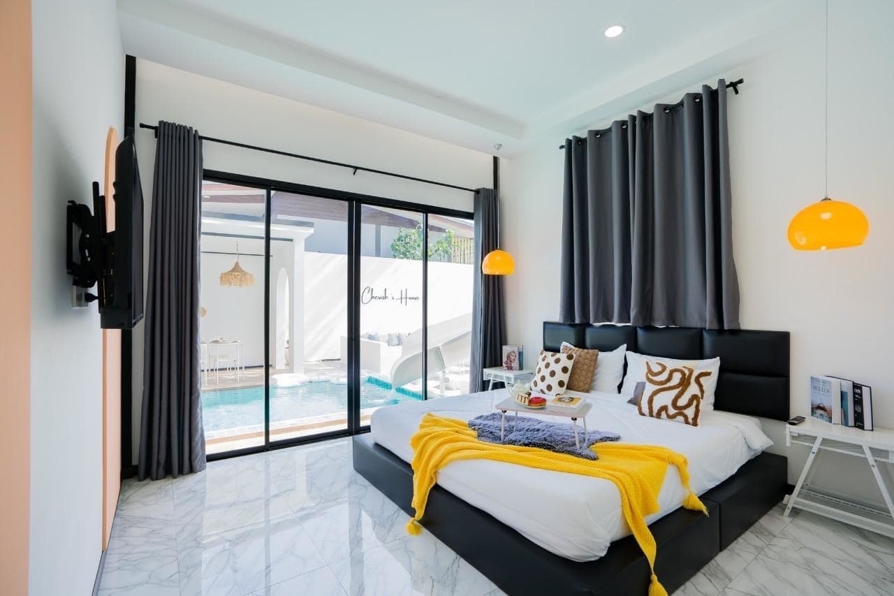 Cherish house pool villa exterior in Chon Buri, Bang Saray, photo 24
