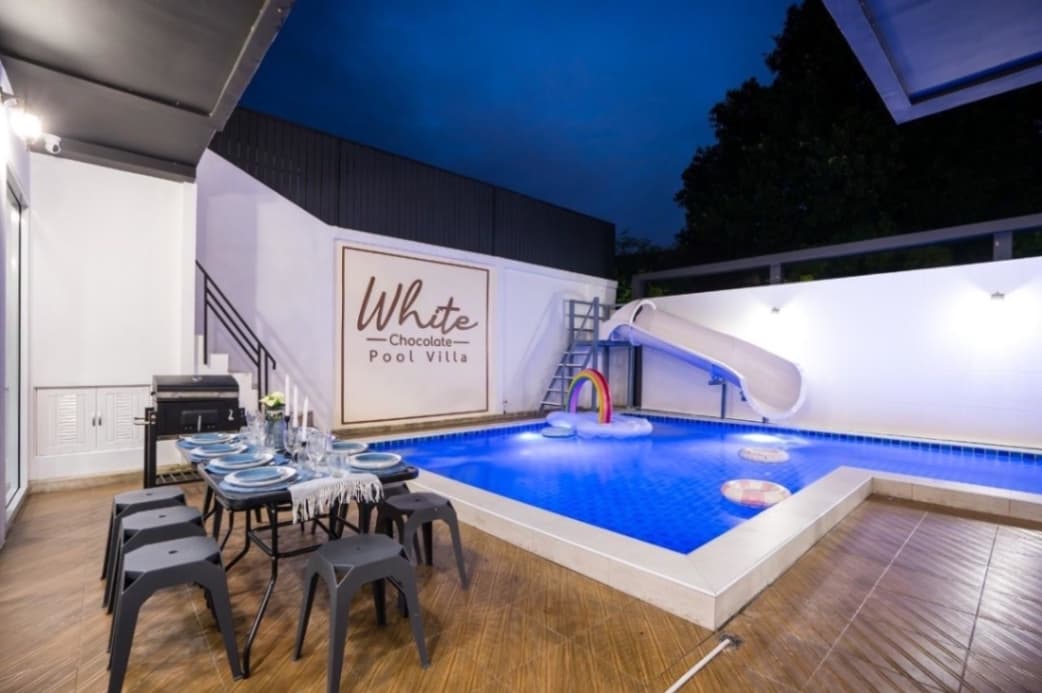 White Chocolate Pool Villa exterior in Chon Buri, Huay Yai, photo 20