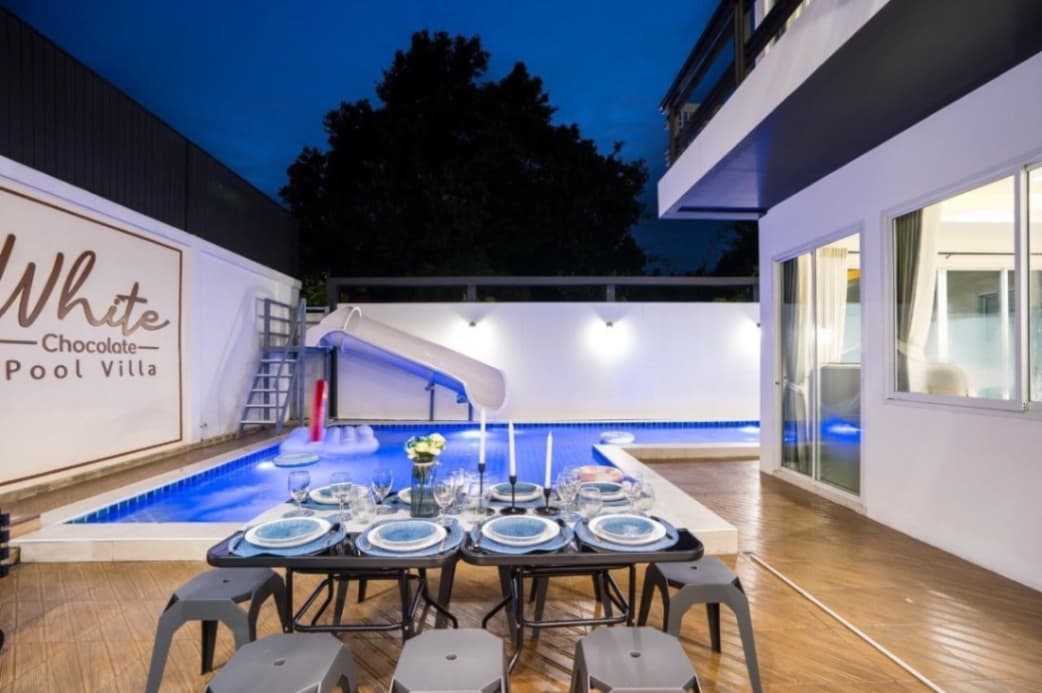 White Chocolate Pool Villa exterior in Chon Buri, Huay Yai, photo 21