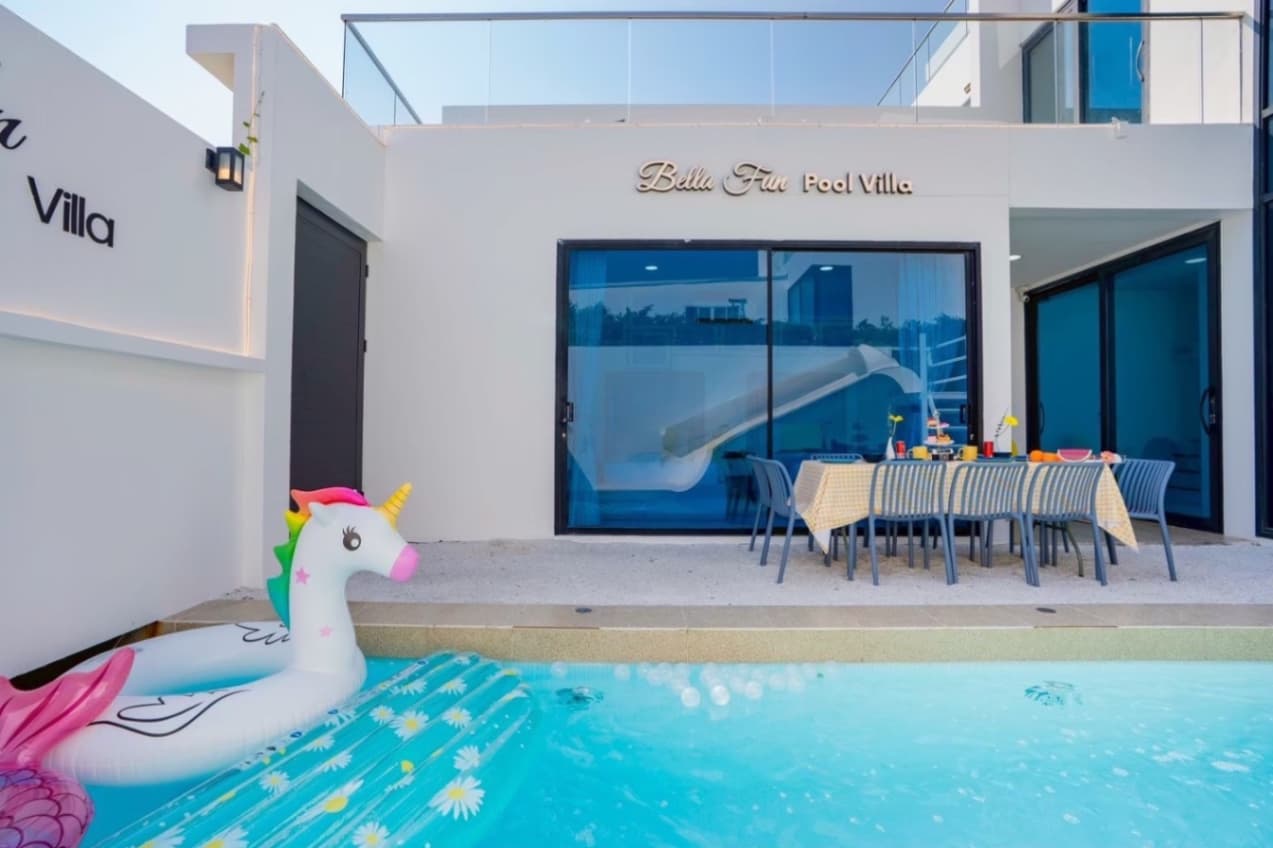 Bella fun pool villa บริเวณภายนอก ชลบุรี, พัทยาใต้ รูปที่ 17