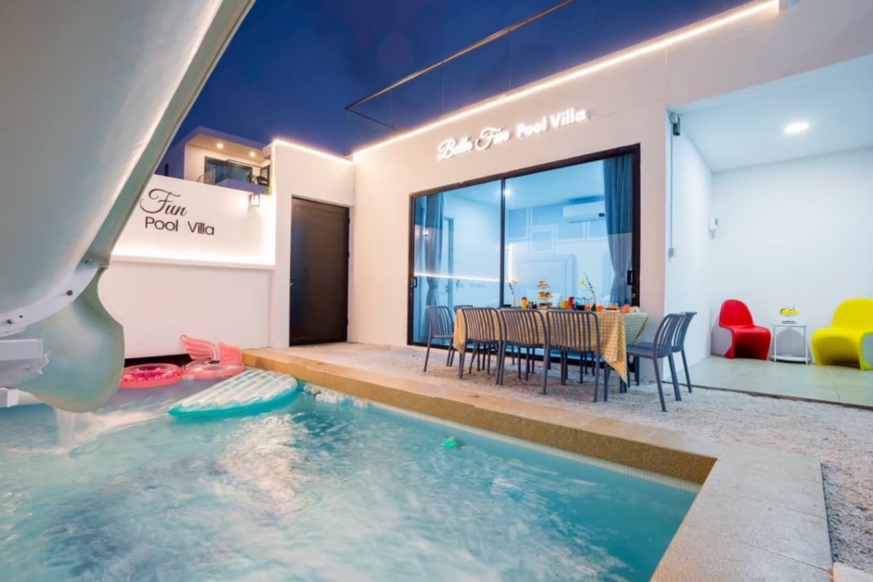 Bella fun pool villa บริเวณภายนอก ชลบุรี, พัทยาใต้ รูปที่ 18