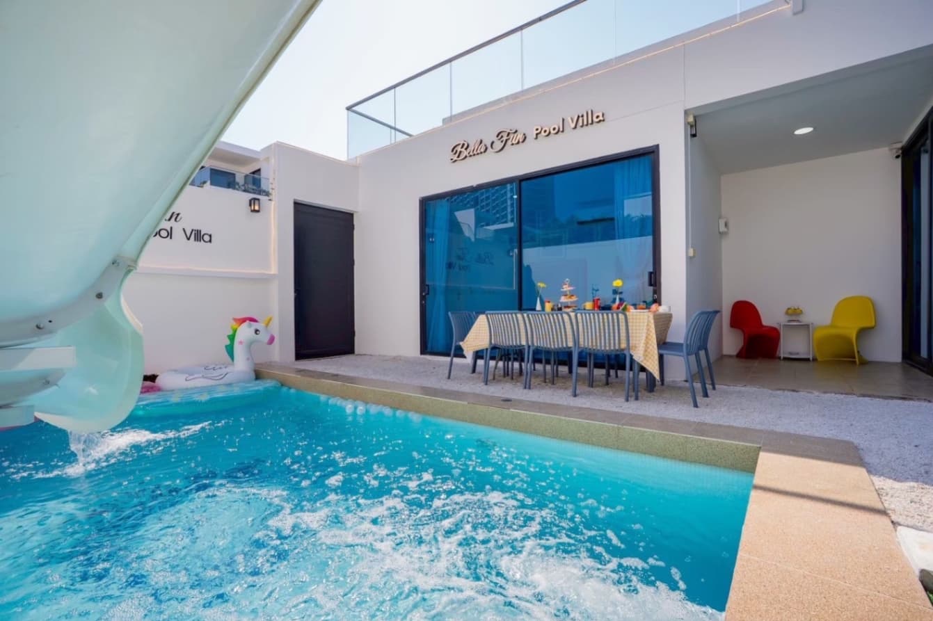 Bella fun pool villa บริเวณภายนอก ชลบุรี, พัทยาใต้ รูปที่ 9