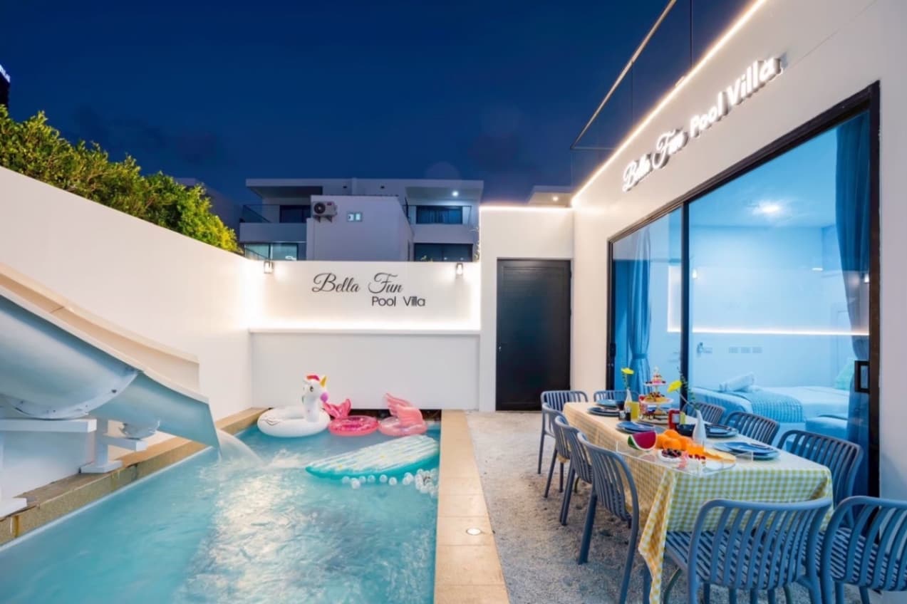 Bella fun pool villa บริเวณภายนอก ชลบุรี, พัทยาใต้ รูปที่ 22