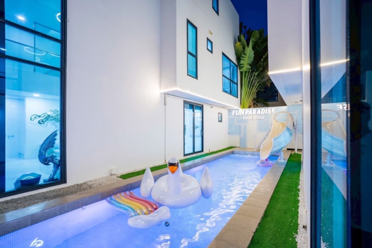 Fun paradise pool villa บริเวณภายนอก ชลบุรี, พัทยาใต้ รูปที่ 11