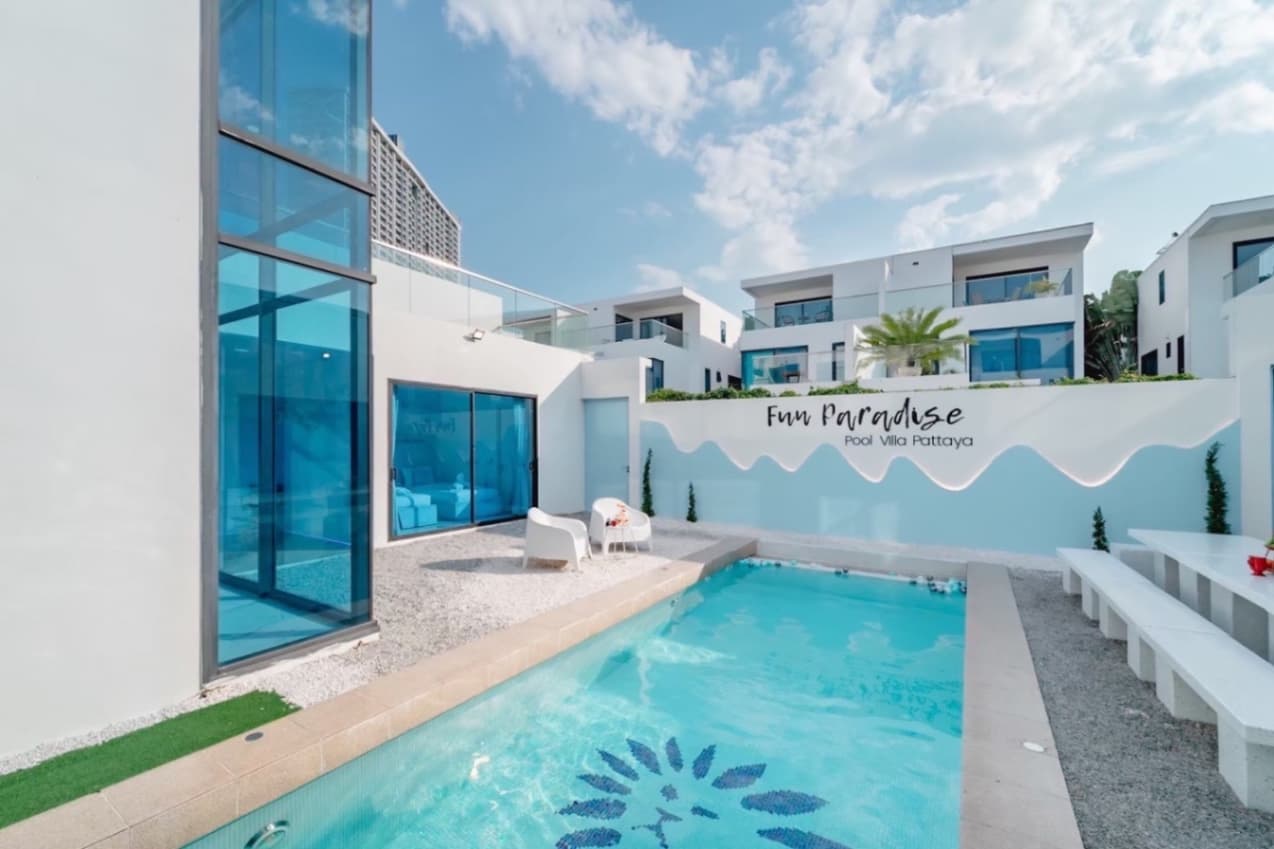 Fun paradise pool villa บริเวณภายนอก ชลบุรี, พัทยาใต้ รูปที่ 3