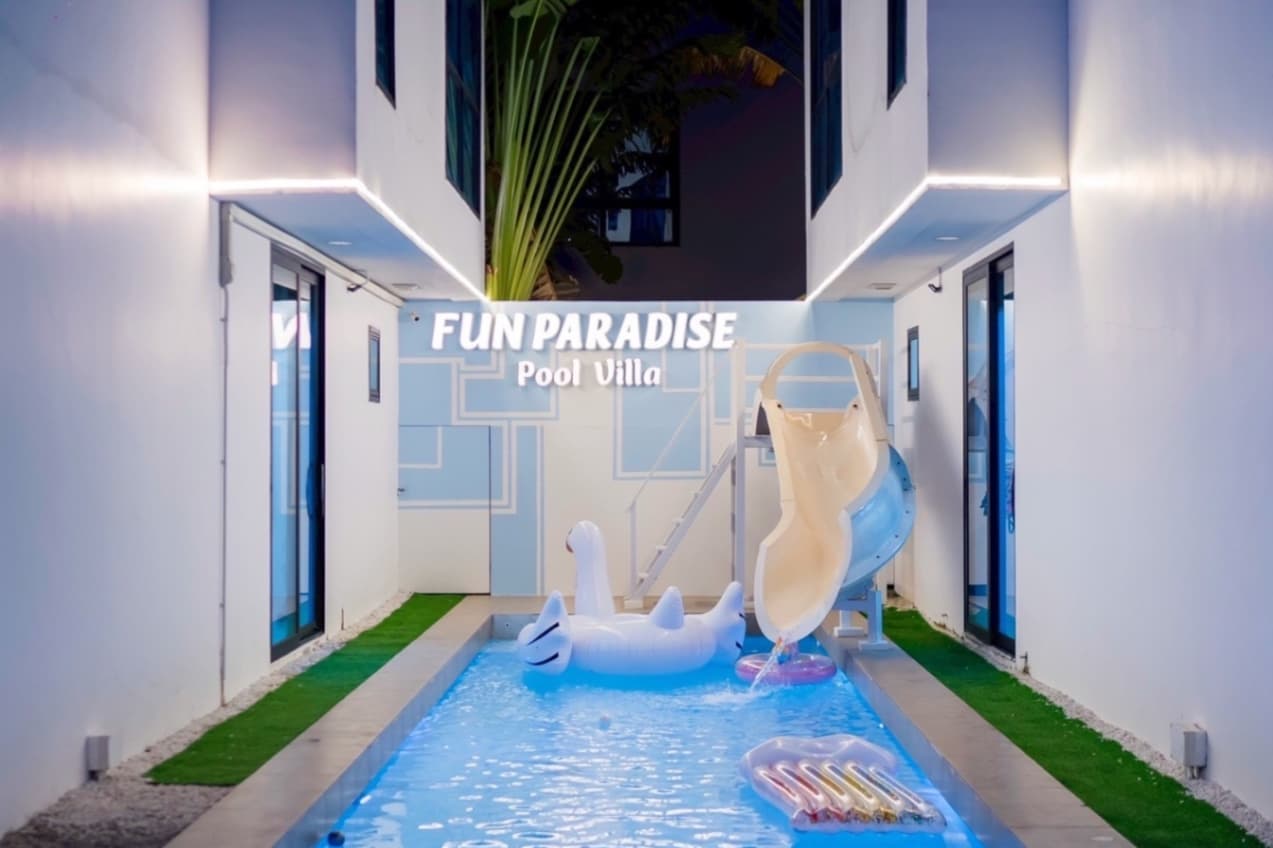Fun paradise pool villa บริเวณภายนอก ชลบุรี, พัทยาใต้ รูปที่ 18