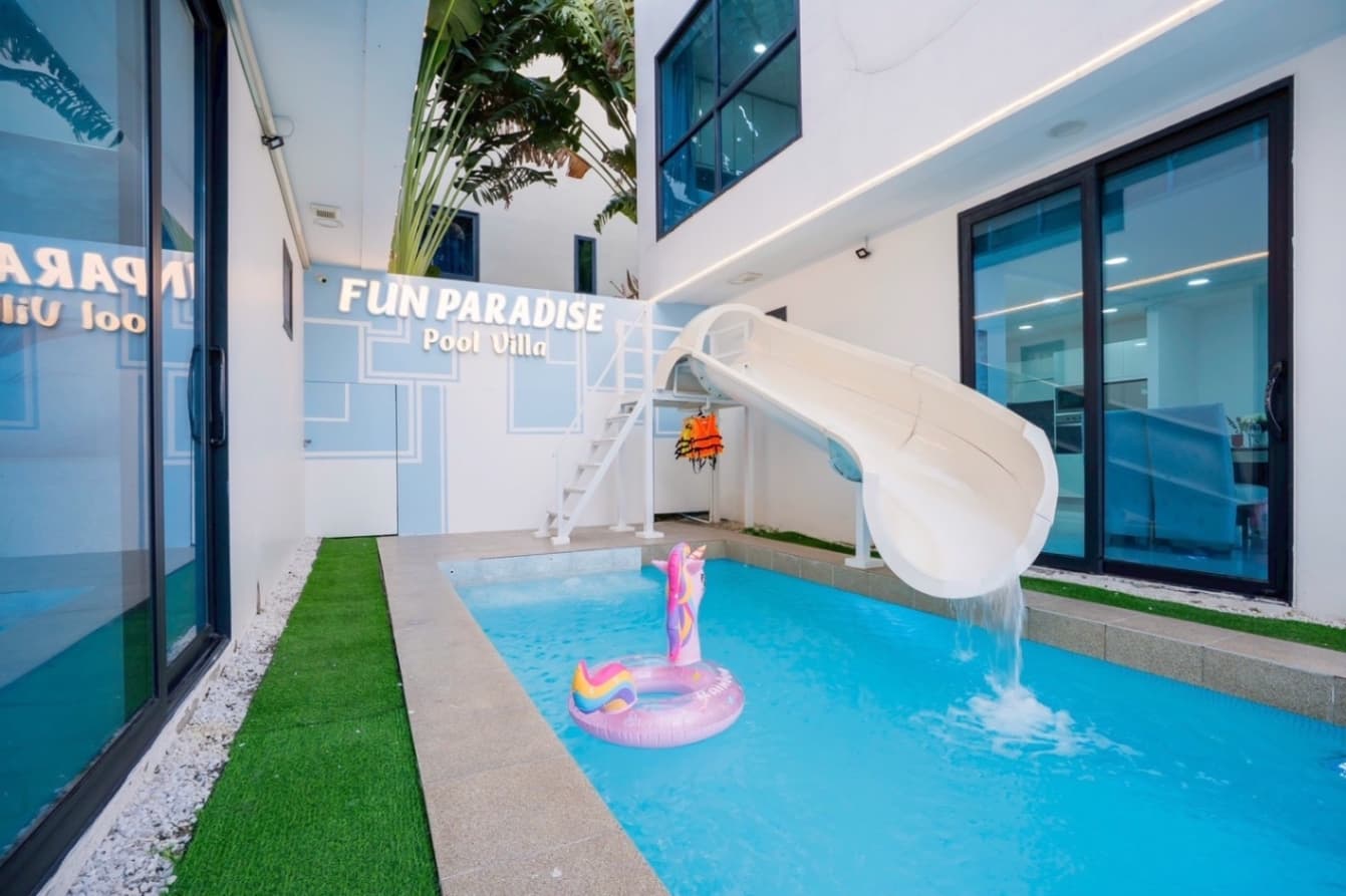 Fun paradise pool villa บริเวณภายนอก ชลบุรี, พัทยาใต้ รูปที่ 24