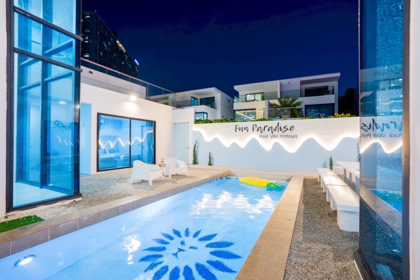 Fun paradise pool villa บริเวณภายนอก ชลบุรี, พัทยาใต้ รูปที่ 6