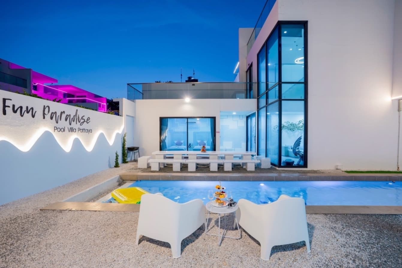 Fun paradise pool villa บริเวณภายนอก ชลบุรี, พัทยาใต้ รูปที่ 16