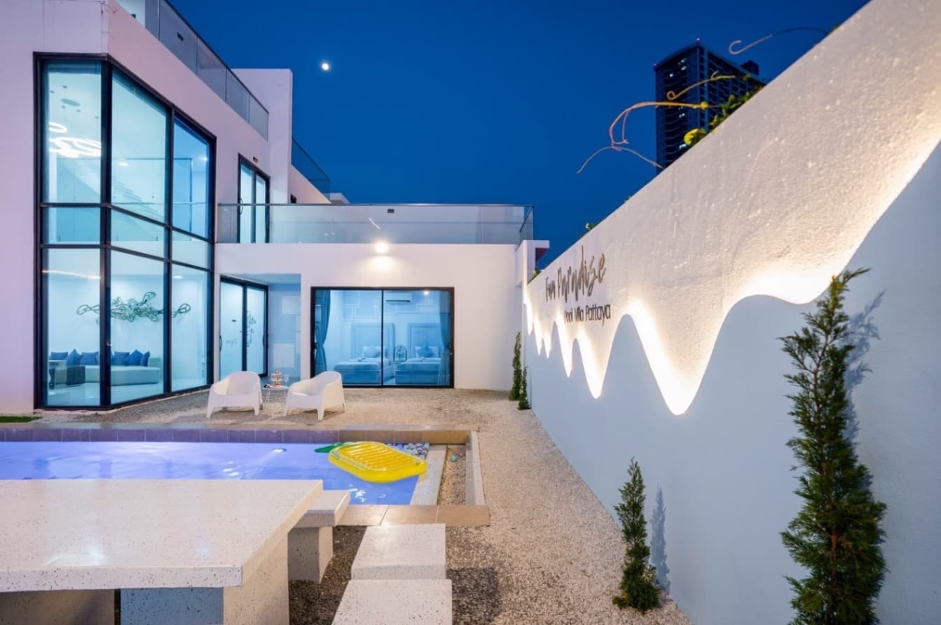 Fun paradise pool villa บริเวณภายนอก ชลบุรี, พัทยาใต้ รูปที่ 19