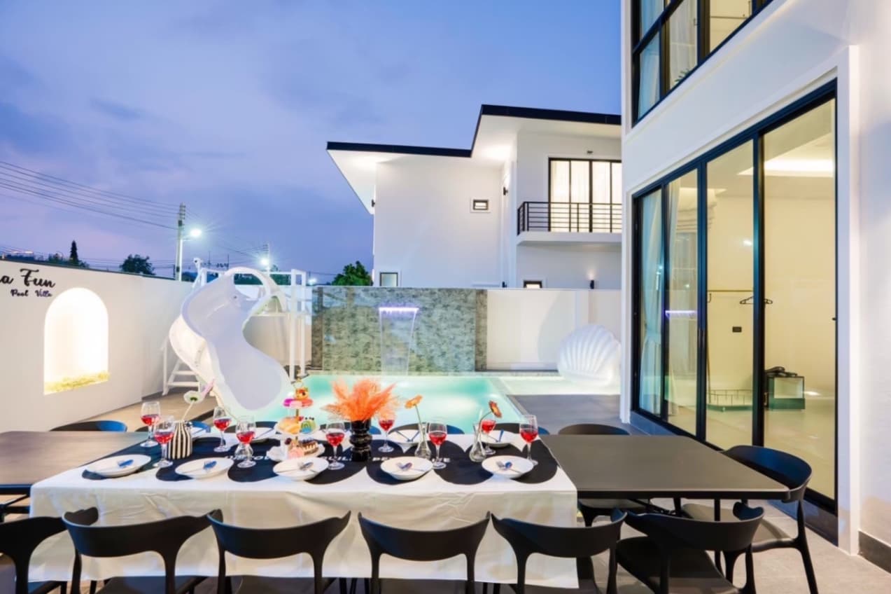 Mana fun pool villa exterior in Chon Buri, Huay Yai, photo 2