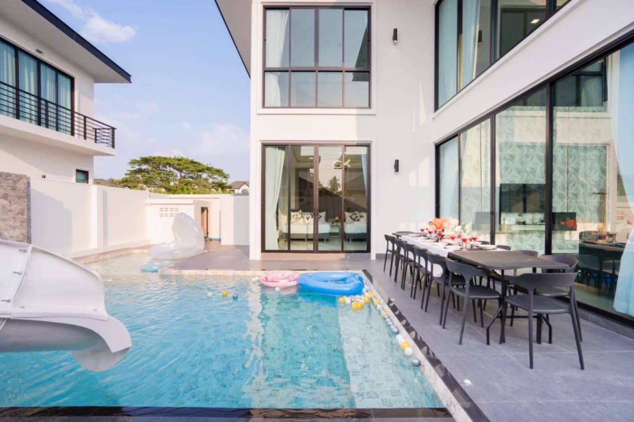 Mana fun pool villa exterior in Chon Buri, Huay Yai, photo 12