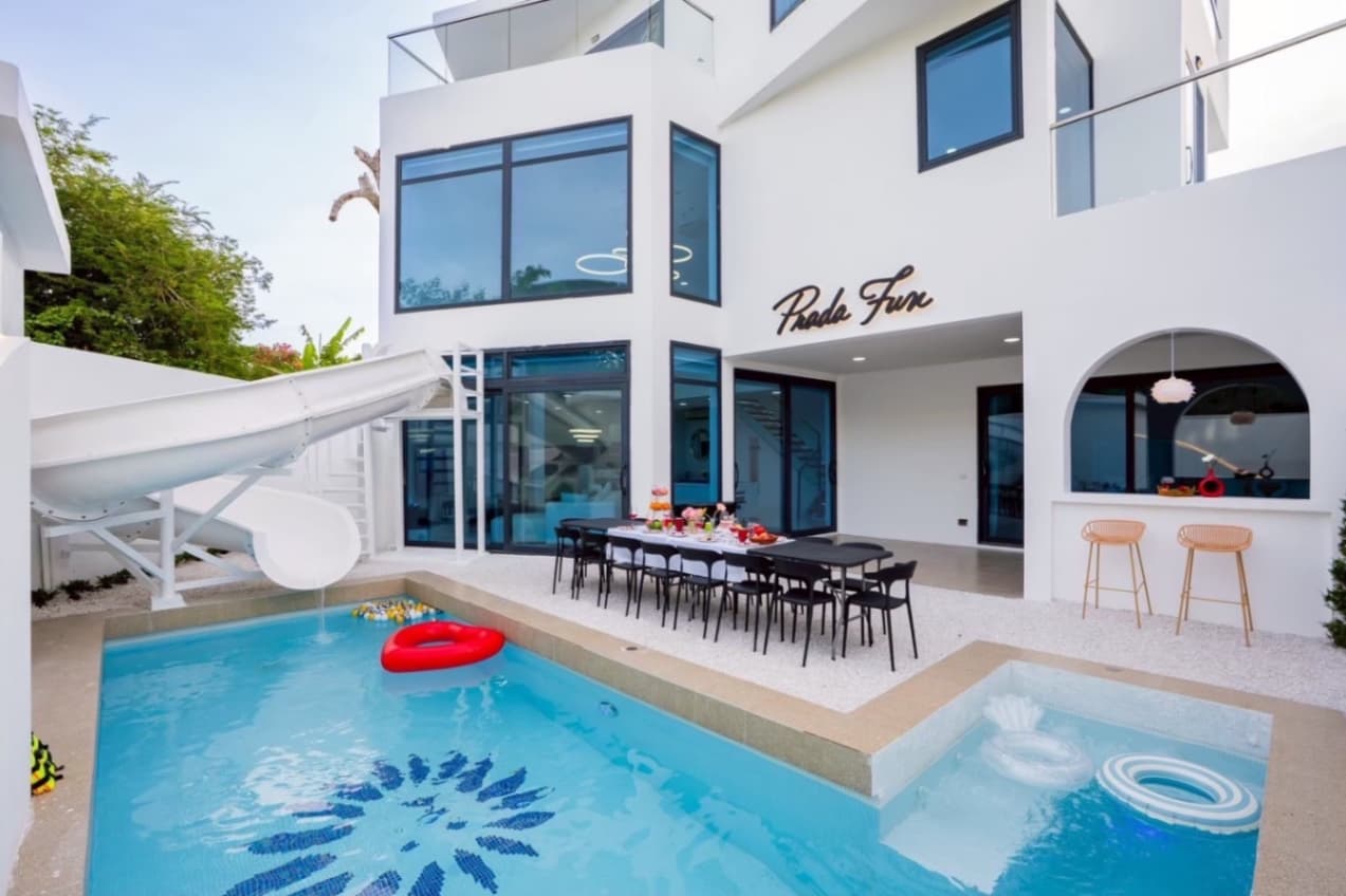 Prada fun pool villa บริเวณภายนอก ชลบุรี, พัทยาใต้ รูปที่ 12