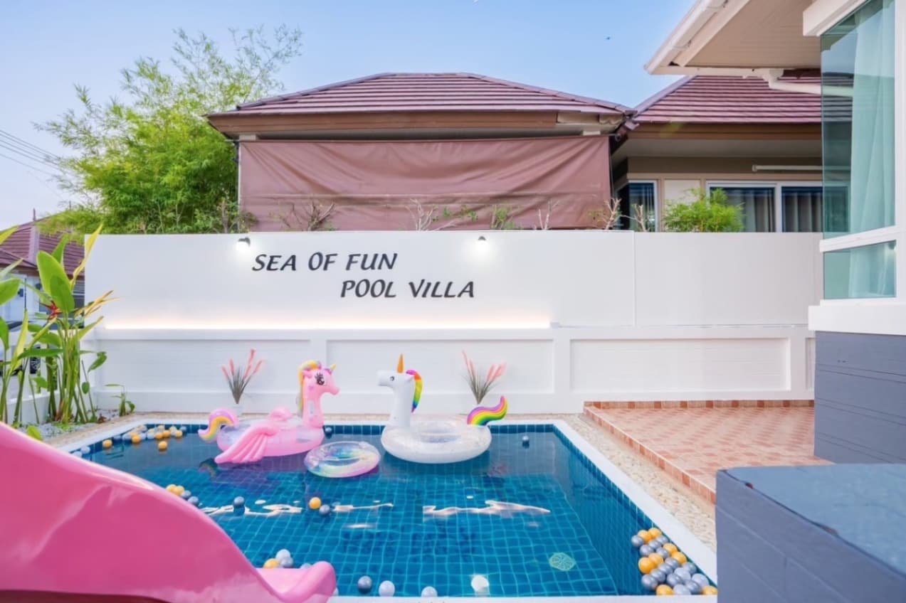 Sea of fun pool villa exterior in Chon Buri, Bang Saray, photo 7