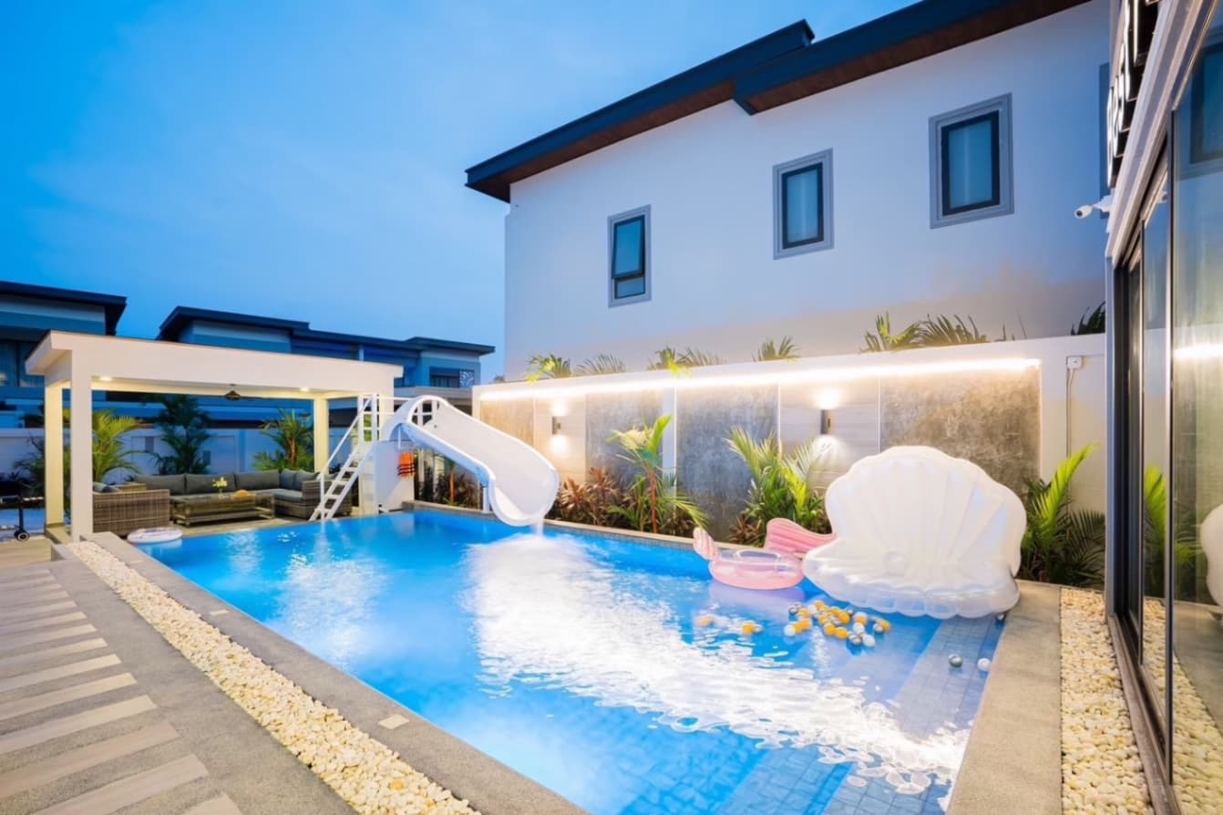 Best fun pool villa exterior in Chon Buri, Jomtien, photo 9