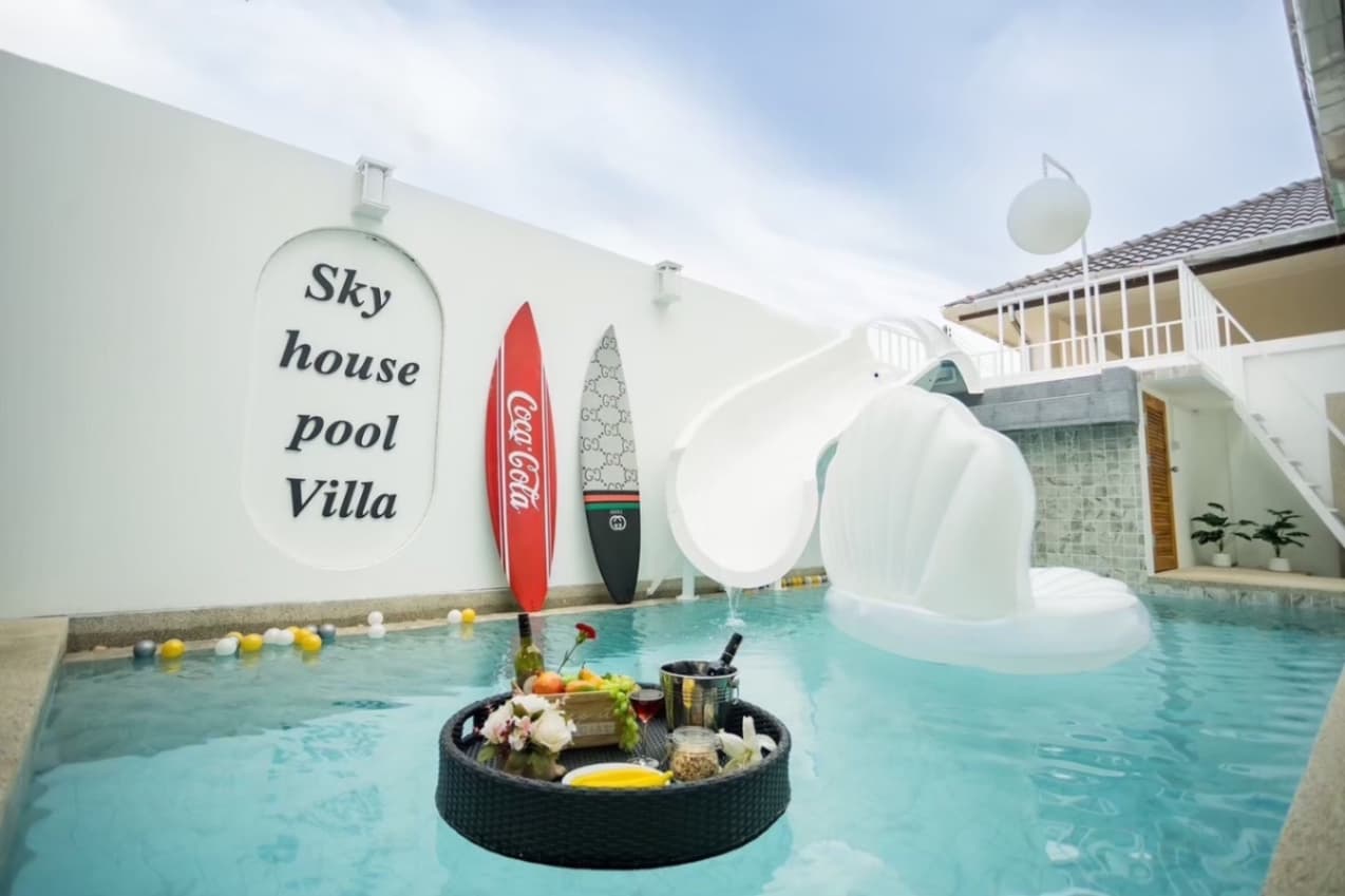 Sky pool villa บริเวณภายนอก ชลบุรี, ห้วยใหญ่ รูปที่ 4