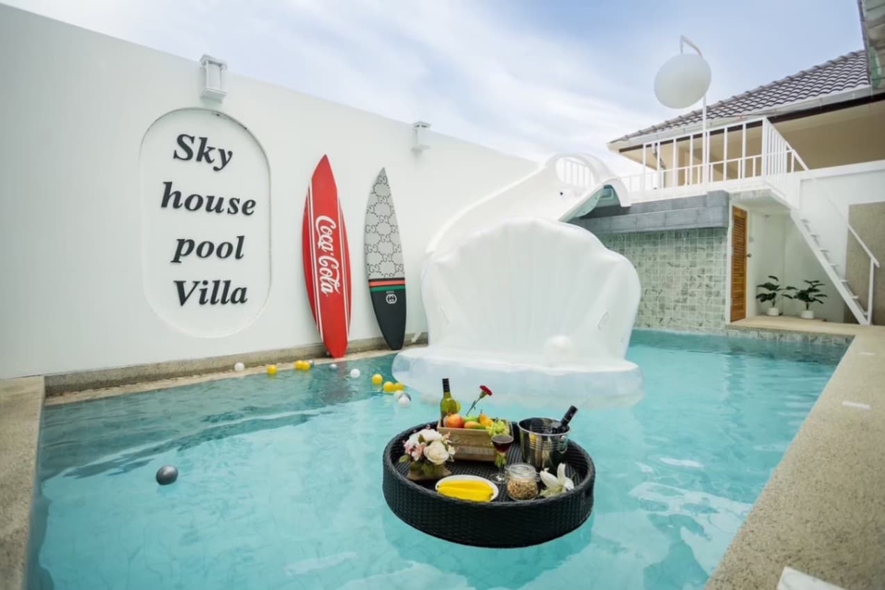 Sky pool villa บริเวณภายนอก ชลบุรี, ห้วยใหญ่ รูปที่ 3