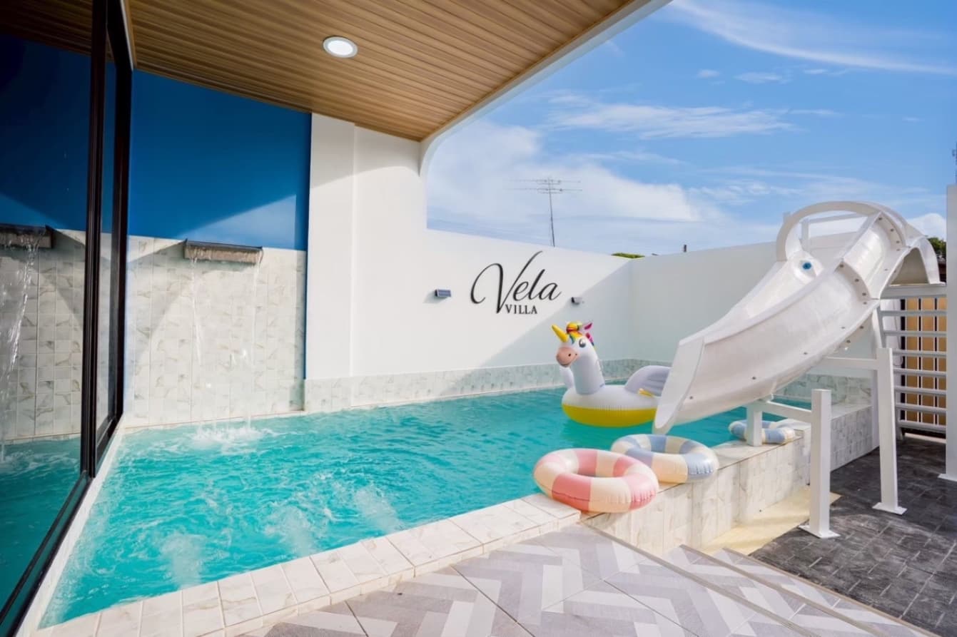 Vela pool villa บริเวณภายนอก ชลบุรี, จอมเทียน รูปที่ 3