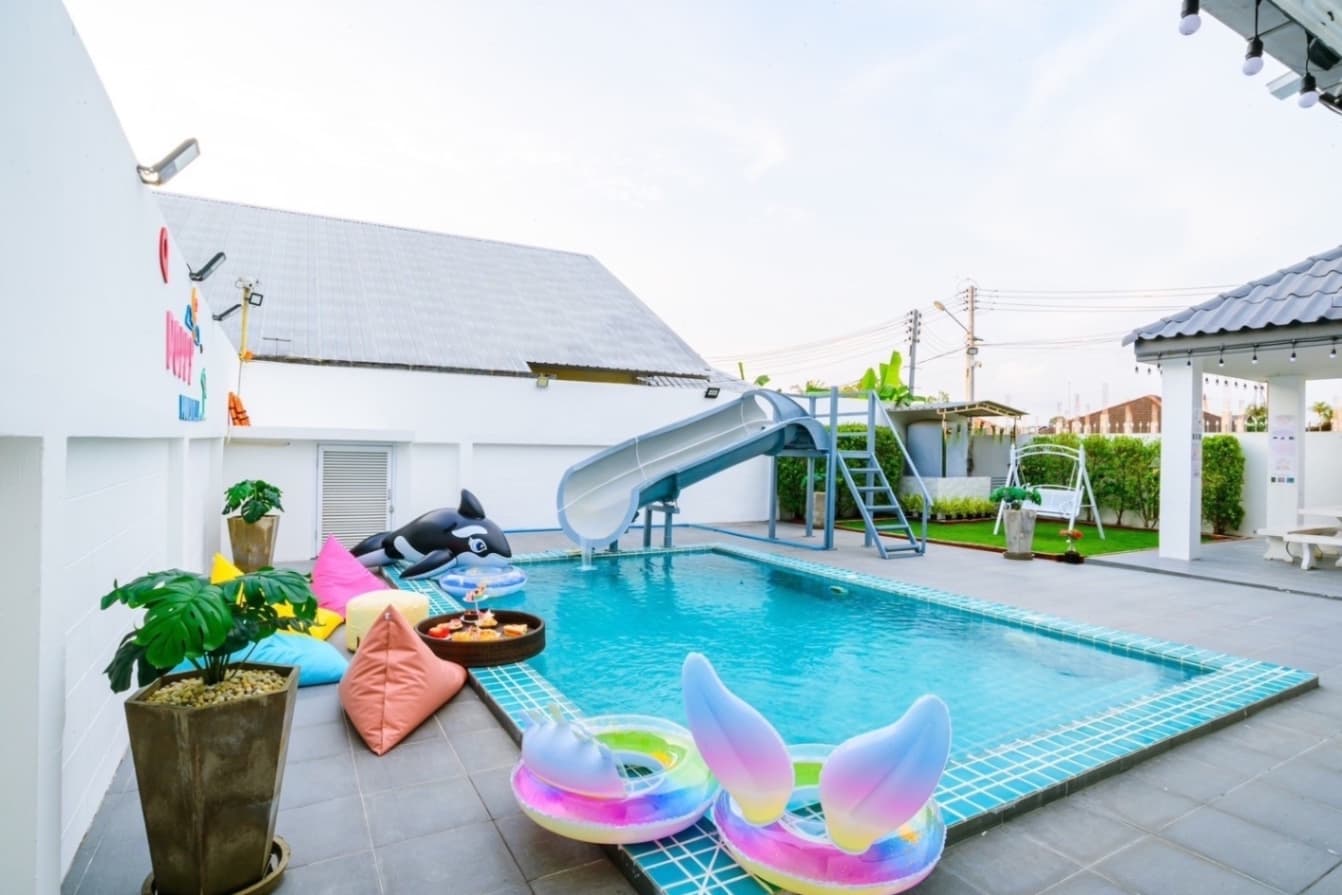 Poppy pool villa บริเวณภายนอก ชลบุรี, พัทยาเหนือ รูปที่ 15