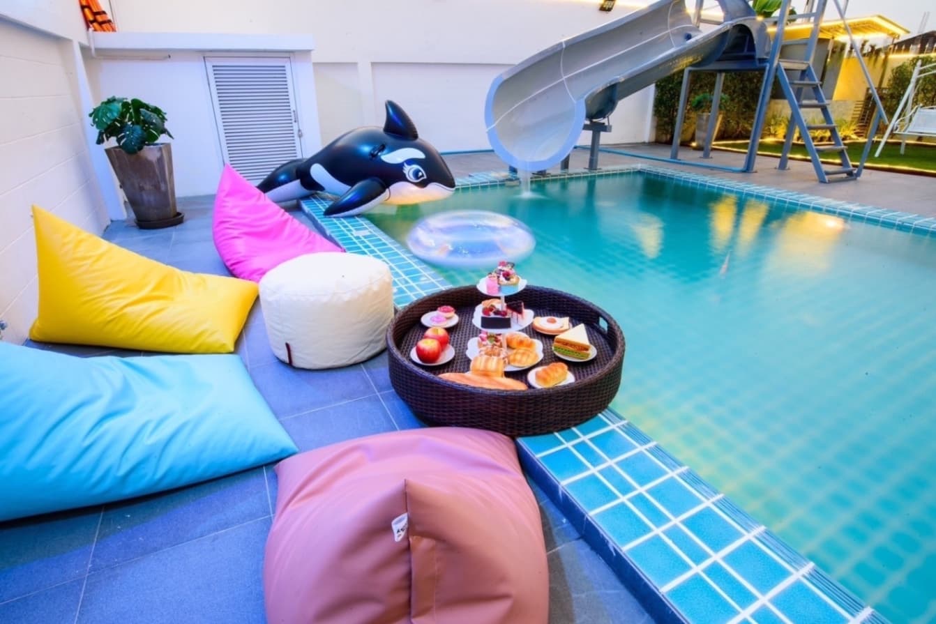 Poppy pool villa บริเวณภายนอก ชลบุรี, พัทยาเหนือ รูปที่ 7