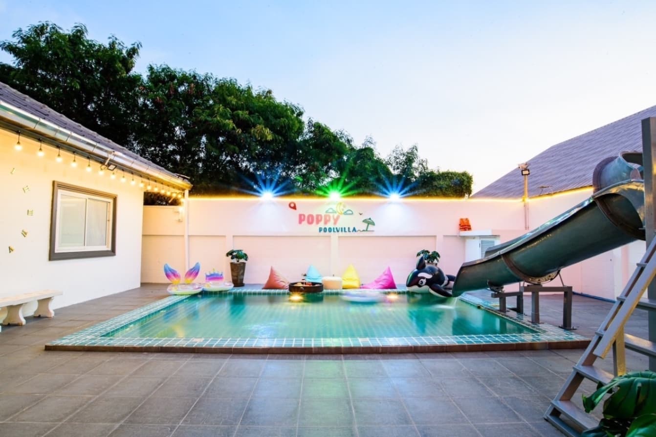 Poppy pool villa บริเวณภายนอก ชลบุรี, พัทยาเหนือ รูปที่ 3
