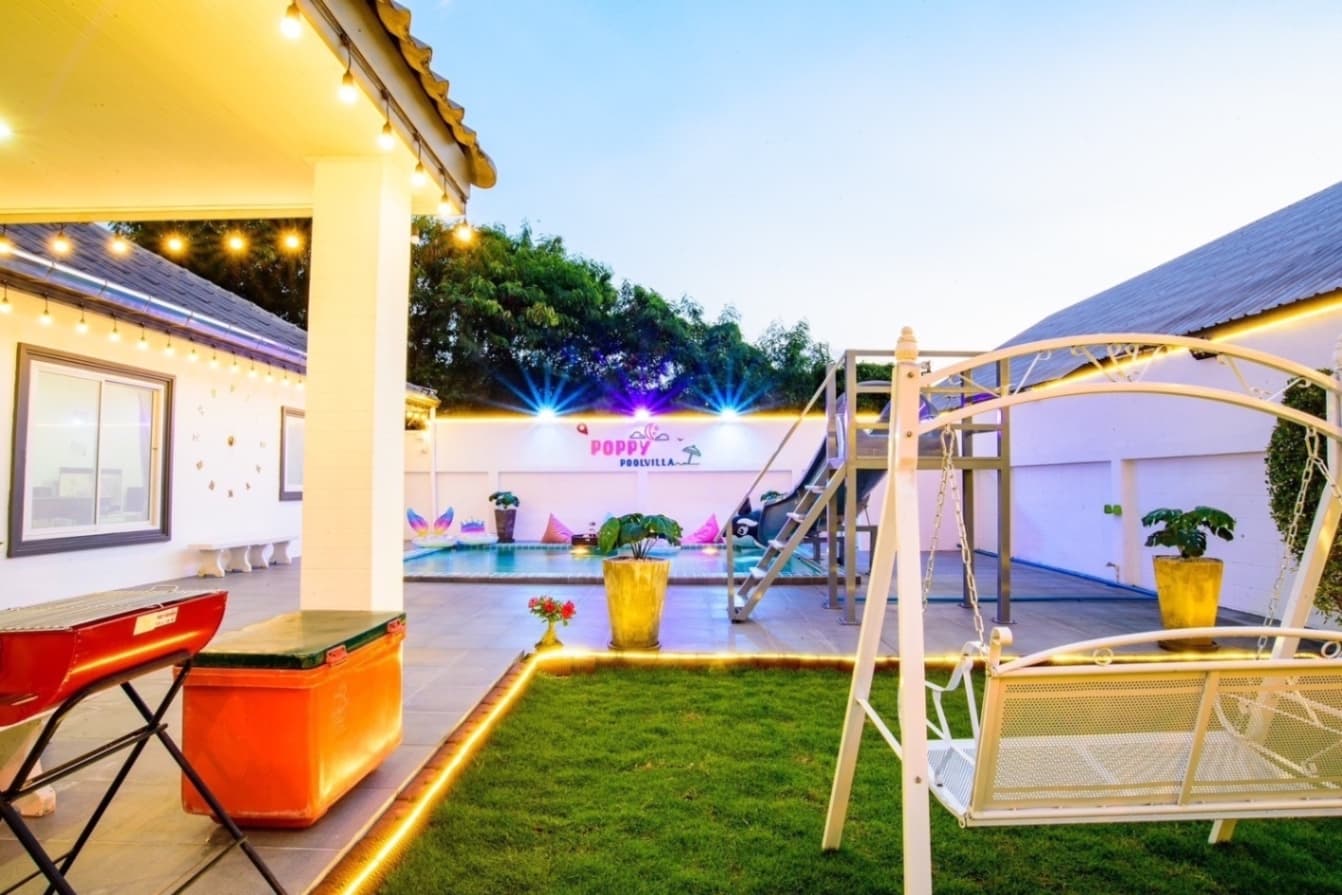 Poppy pool villa บริเวณภายนอก ชลบุรี, พัทยาเหนือ รูปที่ 8