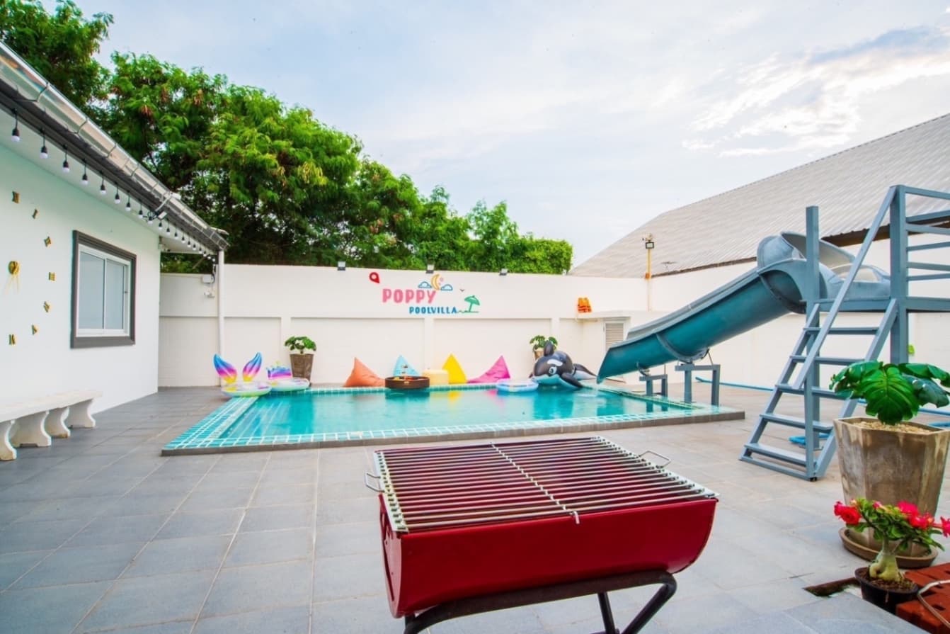 Poppy pool villa บริเวณภายนอก ชลบุรี, พัทยาเหนือ รูปที่ 9