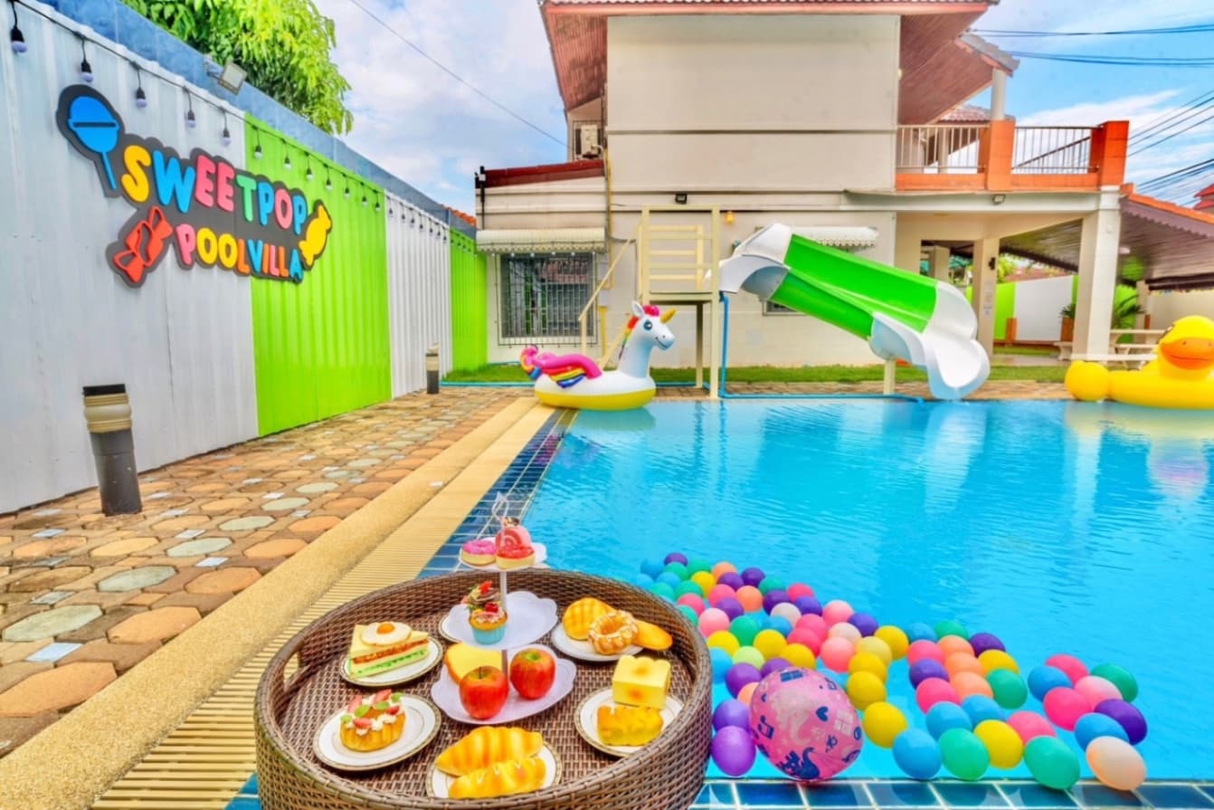 Sweet pop pool villa บริเวณภายนอก ชลบุรี, พัทยาเหนือ รูปที่ 17