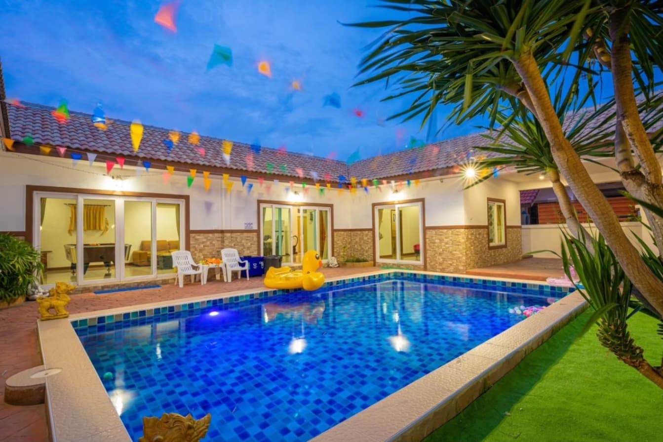 Good time pool villa บริเวณภายนอก ชลบุรี, พัทยาใต้ รูปที่ 11