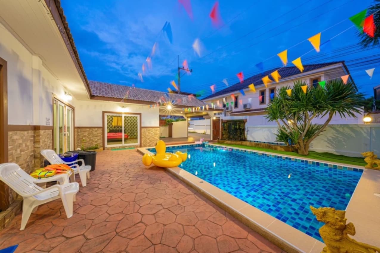 Good time pool villa บริเวณภายนอก ชลบุรี, พัทยาใต้ รูปที่ 10